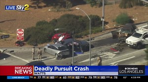 1 killed, 2 injured after pursuit suspect crashes near 105 Freeway