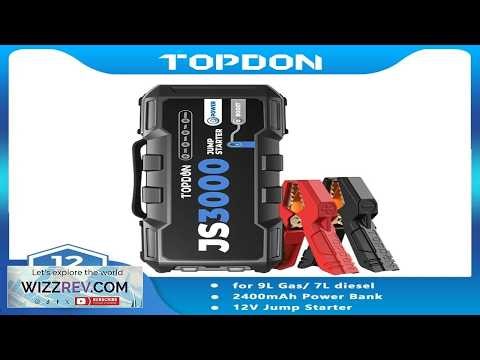 TOPDON JS3000 Car Jump Starter 3000A 24000mAh 12V Multi function Portable Car Emergency