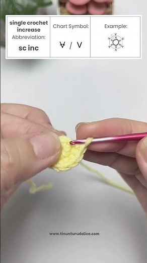 How to read CROCHET SYMBOLS - Single Crochet Increase (sc inc) #crochettutorial #crochet