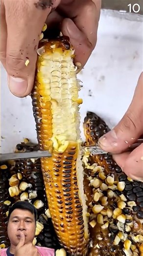 The process is simple, but it separates the corn kernels from the cob very quickly and efficiently.