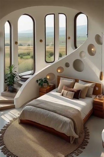 Futuristic Circular Home in the Countryside #tinyhome #3ddesign #architecture #viral #shorts