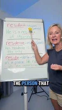 Resident, residence, and reside - what’s the difference? #languagelearning #learnenglish