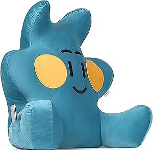 Reading Pillows for Sitting in Bed Adult with Shredded Memory Foam Bed Reading Pillow Back Support and Arms Back Pillow Washable Cover Sky （Sky blu）