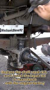 MechanicSteve92 on Instagram: "Replace the shaft repair kit, the orginal kit can’t install in, so we modified bit on the stub axle. #mechanic #mechanicsteve #trucks #oldschool #kingpin"