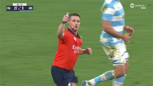 📺 The TMO has a big decision to make... 🟨 Los Pumas see another player go to the bin and a penalty try awarded... A tough few minutes for the Argentines... #AutumnNationsSeries | #FRAvARG | TNT Sports Rugby