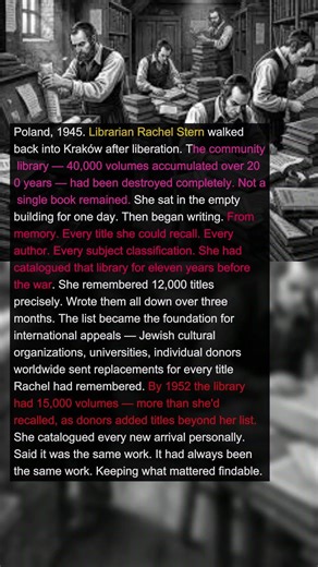 She Rebuilt a Jewish Community Library From Memory After the War | Military History Talks