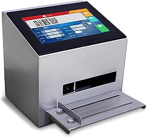 Intelligence Batch Coder with 7-Inch Touch Screen Inkjet Printer with 42ml Original Quick-Drying Ink Cartridge Inkjet coding Machine for Lot Code/Date/Time/Barcode/QR Code/Batch Number/Label/Image