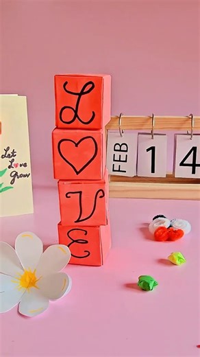 LOVE Paper Blocks | Easy Valentine DIY#valentinediy