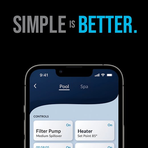 The best solution is the simplest one, and the intuitive OmniLogic app controls the entire pool with just a tap. Doesn’t get better than that. Download on the app store today. 📱 | Hayward Pool Products