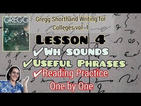 STENO | Lesson 4 (Phrases & How to read one by one)| Gregg Shorthand Writing for Colleges vol. 1