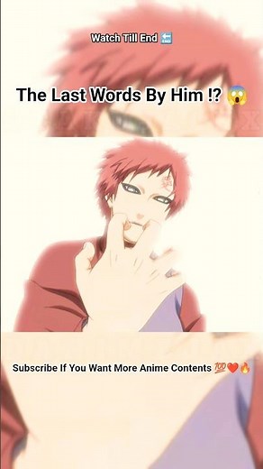 Gaara The Last Moment I OtakuJackx He Is Desparate To Save Him #narutoshippuden #edit #shorts #anime
