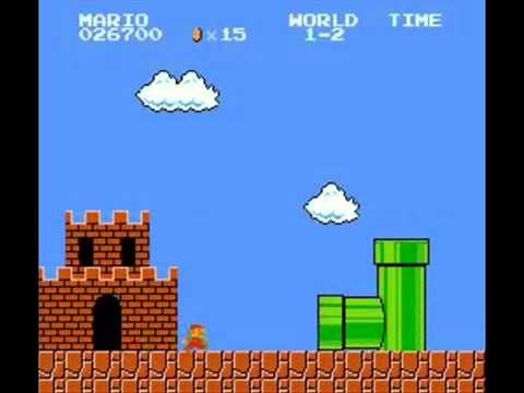 Super Mario Bros entrando al túnel