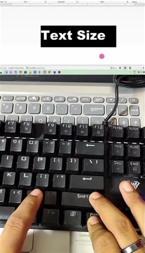 Shortcuts keys for Increase and Decrease Text size #computer #tipsandtrick #knowledge