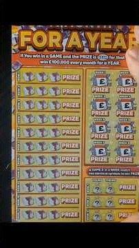 100k a month for a year winner UK national lottery scratch cards #lotterygames #scratchcards #win