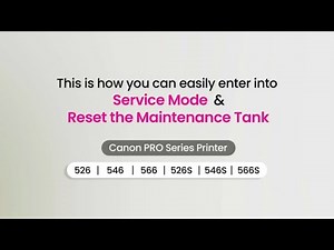 How To Enter Service Mode & Reset Maintenance Tank of Canon PRO 526/546/526s/546s LFP Printers
