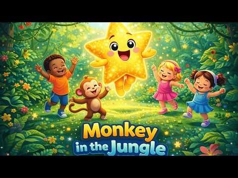 Monkey in the Jungle: Silly Monkey Moves (Ages 2-6) |🌟 Shining Stars Kids TV Official