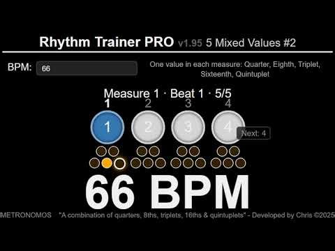 66 BPM_5 Mixed Values #2 _One beat rest before new cycle begins_