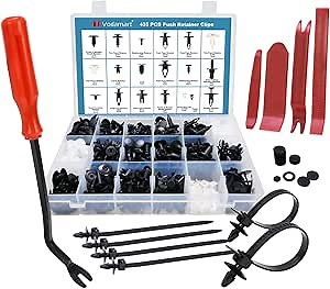 Voilamart 467Pcs Car Retainer Clips & Fasteners Remover Kit-19 Most Popular Sizes Auto Push Pin Rivets Set with Rivets Fasteners Push Retainer Door Trim Panel Fender for Toyota,Chrysler
