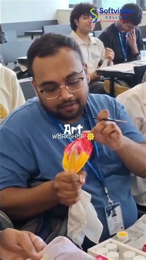 Turning Creativity into Connection | Art Workshop at Softvision College 🎨 #artworkshops #artwork