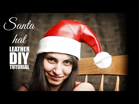 How to make a leather Santa hat with pattern and tutorial