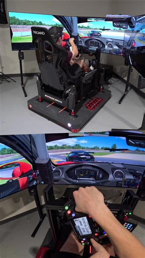 Full sends only at Road Atlanta with our 6 DoF Legend Simulator! If you’re looking to get your own custom sim just like this, send us a DM 🏎️💨 #porsche #racecars #simracing #simracingsetup #iracing