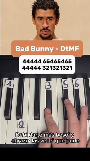Piano - DtMF - Bad Bunny (TUTO) #piano #dtmf #badbunny