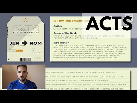 Book of ACTS Overview - Chapter by Chapter - Free Printable