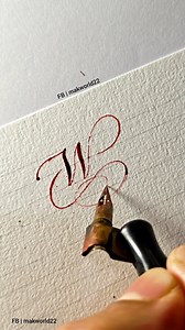 Letter W in Calligraphy 😍😍 #calligraphy #lettering #art | MaK World