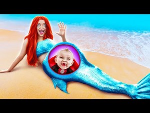 WOW 😱 DUMPUT MERMAID HAMIL VS VAMPIRE HAMIL🤰 Peretasan Kehamilan & Situasi oleh 123 GO! TRENDS