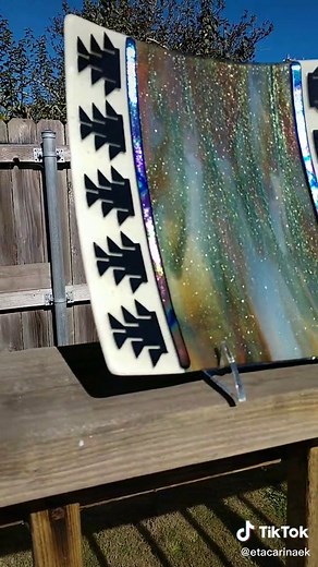 Glass we make based on our traditional Indigenous baskets. #indigenous #Yurok #Hupa #indigenouspeoplesday #art #indigenousartist