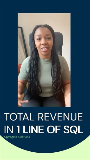 SQL SUM() for Beginners — Calculate Total Revenue in 1 Line #learnsql #sqltutorial #dataanlysis