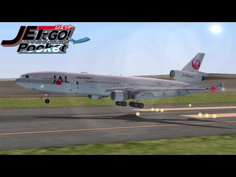 Jet de Go! Pocket PSP Gameplay - McDonnell Douglas MD-11 Landing