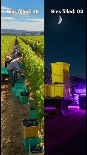 Autonomous Grape Harvester #viralshorts #grapeharvest