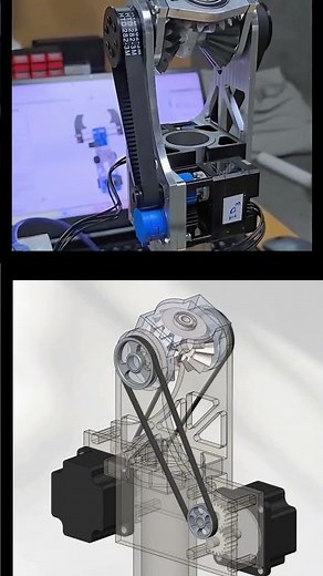 Timing Belt Differential Gear Mechanism | Servo Driven Bevel Gear Transmission #automobile #machine