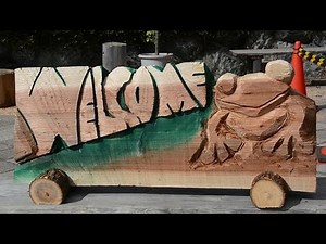 緑花センターでチェーンソーアート　和歌山