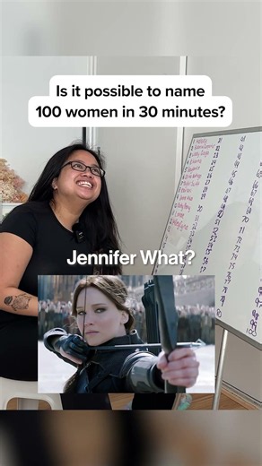 Challenge Can You Name 100 Women In 30 Minutes?