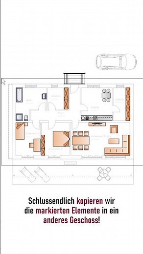 Elemente einfach in andere Geschosse kopieren!#architecture #3DVisualisierung #homedesign #home #cad