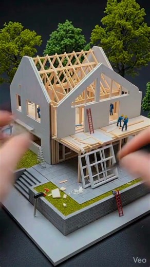 “Mini Luxury Modern House Build 😱 Full Transformation Timelapse #Shorts”