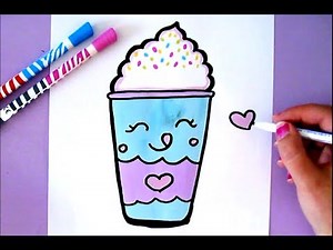 HOW TO DRAW A CUTE DRINK FROM STARBUCK : HAPPY DRAWINGS