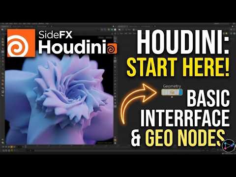 Houdini for Beginners: Interface & Your First Geo Node (Tutorial)
