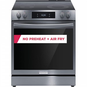 Reviews for Frigidaire Gallery 30 in. 6.2 cu. ft. 5 Burner Element Slide-In Electric Range w/ Total Convection & Air Fry, Black Stainless Steel | Pg 1 - The Home Depot