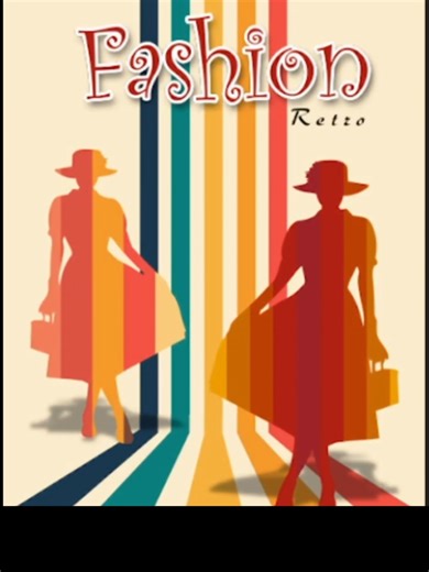 ilustrasi peragaan busana #retro #faahionshow #busana