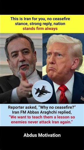 Iran FM Rejects Ceasefire, Sends Strong Message on War and National Defense #ytshorts #trending