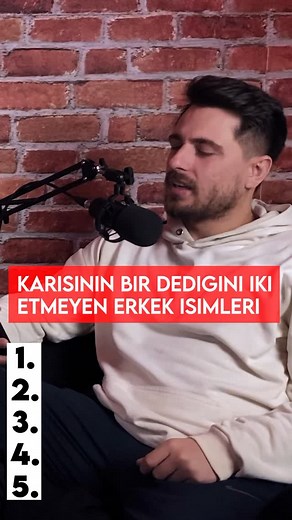 4.5M views · 2.3K reactions | KARISININ BİR DEDİĞİNİ İKİ ETMEYEN ERKEK İSİMLERİ #kesfet #podcast #liste | Berat Demircan | Facebook