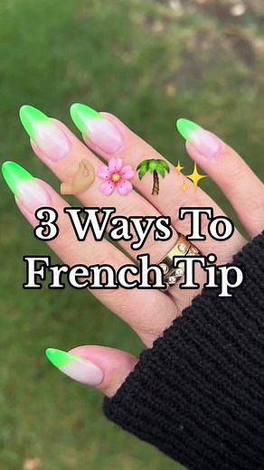 3 easy eays to fo a french tip using dip powder 💚🌈✨ #frenchtip #frenchtipmanicure #nailboo #nailboonails #nails #dippowder #dippowdernails #dipnails #nailinspo #nailsoftiktok #nailart #nailtutorial #tutorial #diynails #diymanicure #naturalnails #nailsathome #nailhack #paintingnails #fyp #fypage #foryou #fy #nailtech #begginernailtech #nailsalon #cutenails