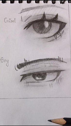 Easy Anime Eye Tutorial for Beginners #art #animeeart #drawing #drawing #sketch #animestyle