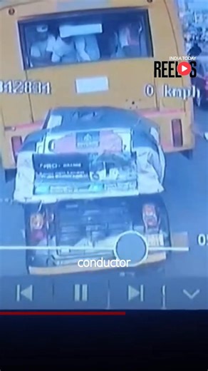 A government bus rammed into a stationary auto-rickshaw at a busy traffic junction in Bhubaneswar on Saturday afternoon, killing the auto driver on the spot. The horrific crash, captured on video, triggered panic and brief unrest in the area. The incident occurred at Rupali Square, where several vehicles were halted at a traffic signal. According to police and eyewitnesses, the auto-rickshaw was standing behind a school bus when a speeding government bus approached from the rear and crashed into