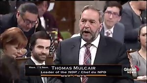 Just days after being rejected as the Canada’s NDP / Le NPD du Canada leader, Tom Mulcair received a warm ovation from member of the House of Commons, that was immediately followed up by jeers as he criticized the previous "ethically challenged" Conservative government. | Global News