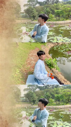 Áo xanh em mặc hôm nay, gom hết nắng lạ đổ đầy hồ sen. #viral #xuhuongtiktok #xuan