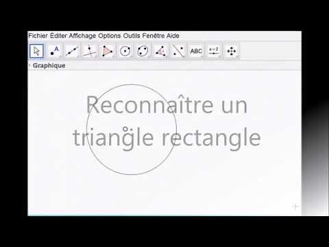 Niveau 4ème : TRC4 - reconnaître un triangle rectangle avec son cercle circonscrit